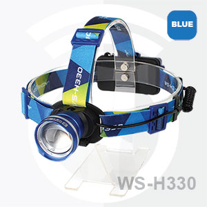 충전줌헤드랜턴/배터리겸용(1050루멘)(WS-H330)파랑