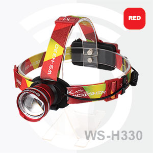 충전줌헤드랜턴/배터리겸용(1050루멘)(WS-H330)빨강