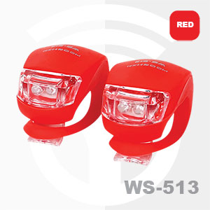 경량2구 실리콘LED(2개한쌍/자전거용) (WS-513)빨강
